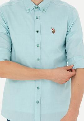 Erkek Mint Uzun Kollu Basic Gömlek - 50263099068