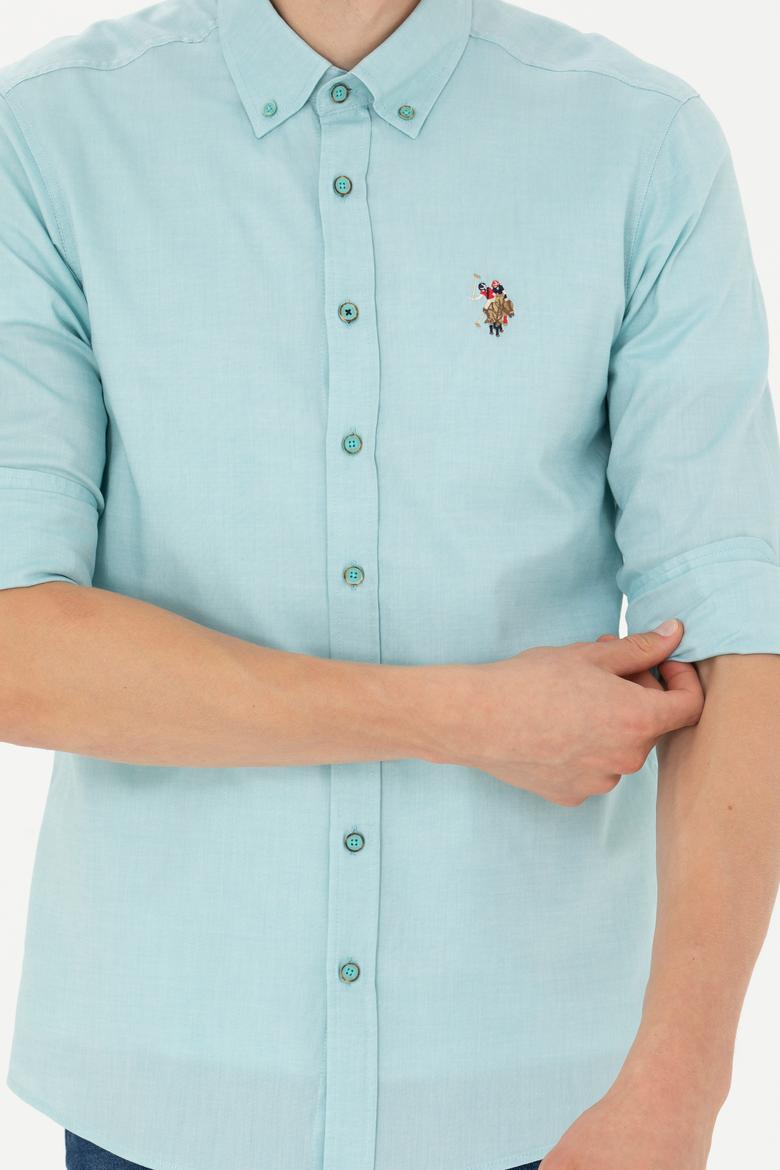 Erkek Mint Uzun Kollu Basic Gömlek - 50263099068