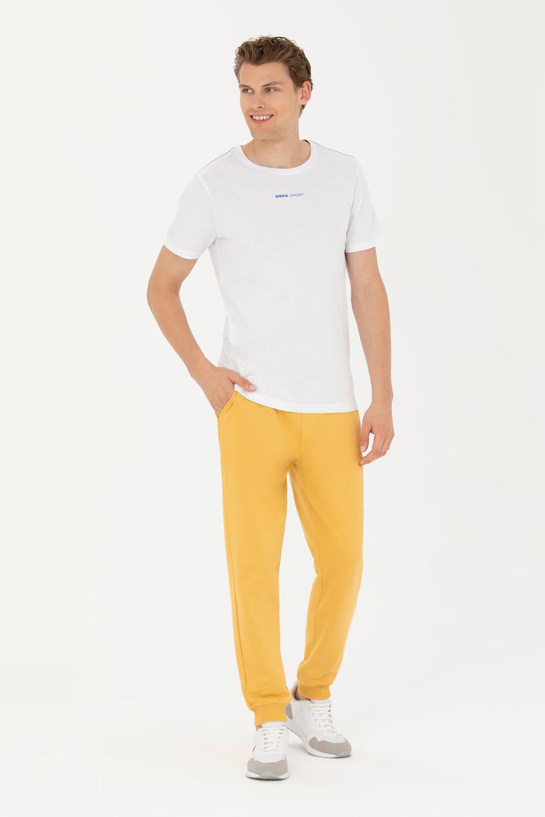 Erkek Beyaz Bisiklet Yaka Tişört - 50263259023