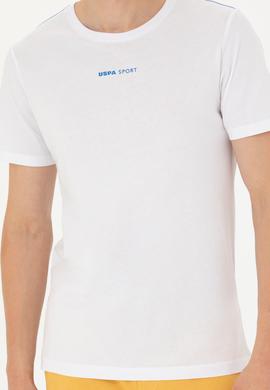 Erkek Beyaz Bisiklet Yaka Tişört - 50263259023