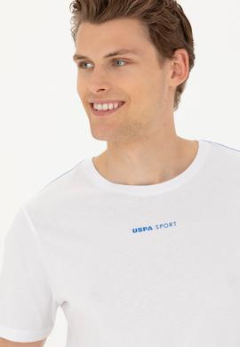 Erkek Beyaz Bisiklet Yaka Tişört - 50263259023