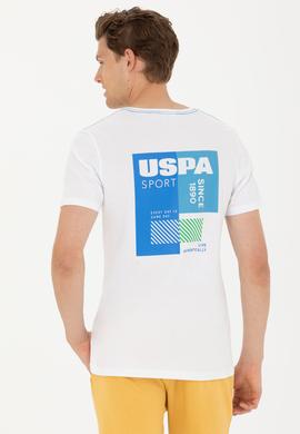 Erkek Beyaz Bisiklet Yaka Tişört - 50263259023