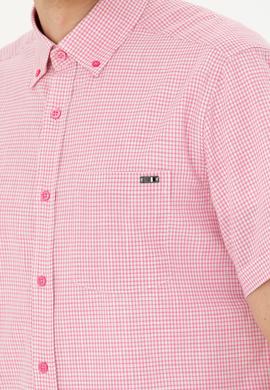 Erkek Pembe Kısa Kollu Gömlek - 50264094015