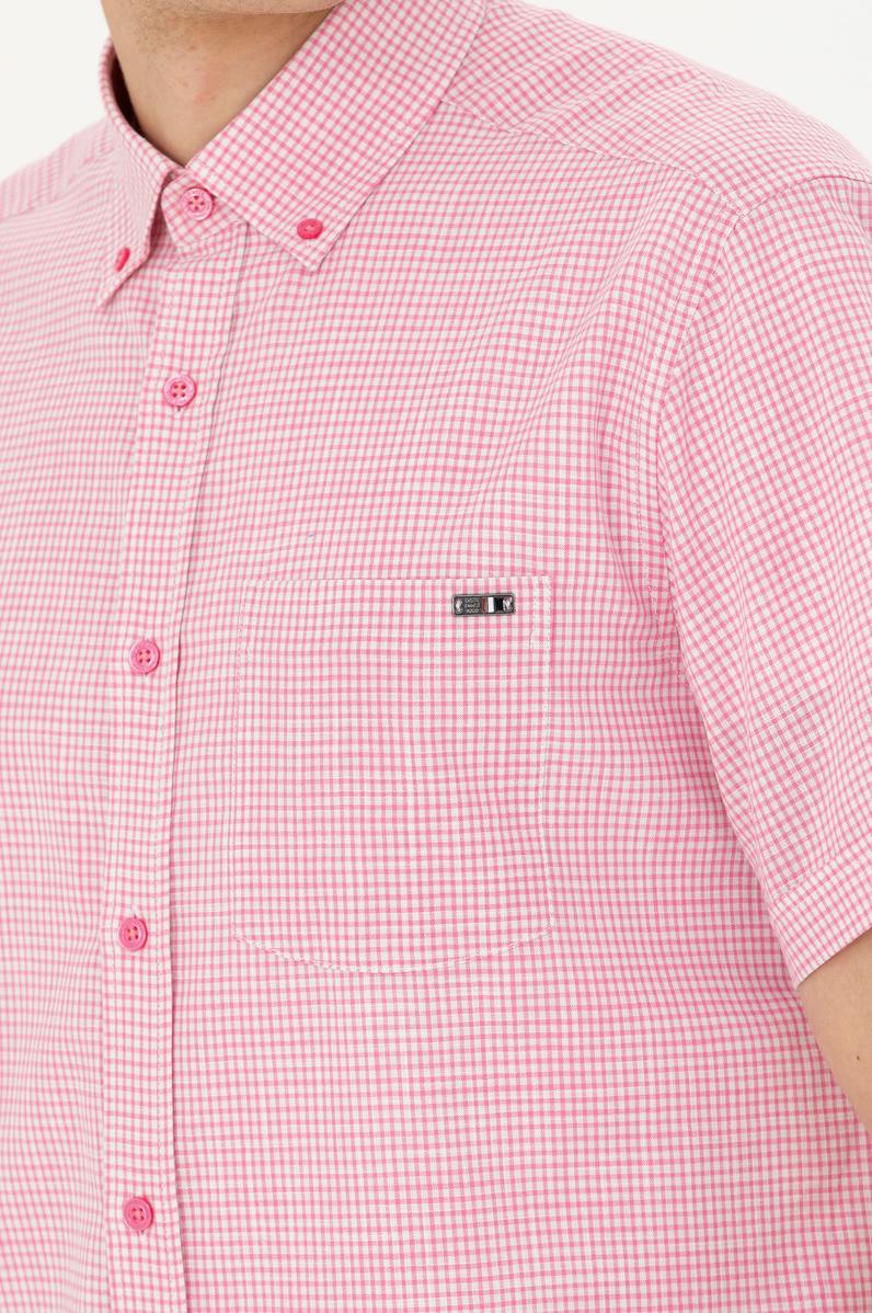 Erkek Pembe Kısa Kollu Gömlek