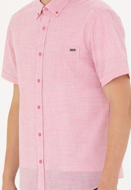 Erkek Pembe Kısa Kollu Gömlek - 50264094015