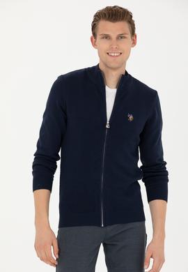 Erkek Lacivert Basic Triko Hırka - 50272132003