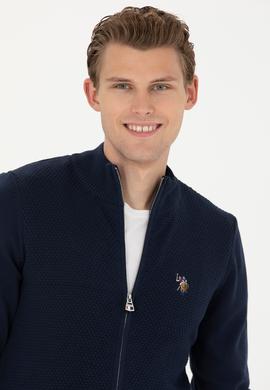 Erkek Lacivert Basic Triko Hırka - 50272132003