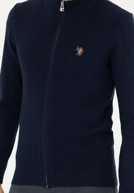 Erkek Lacivert Basic Triko Hırka - 50272132003