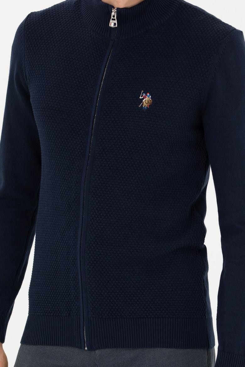 Erkek Lacivert Basic Triko Hırka - 50272132003