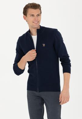 Erkek Lacivert Basic Triko Hırka - 50272132003