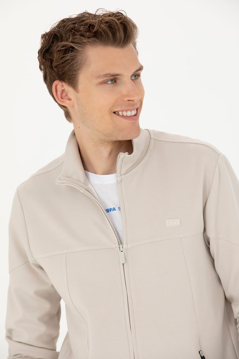 Erkek Bej Örme Hırka - 50277958011