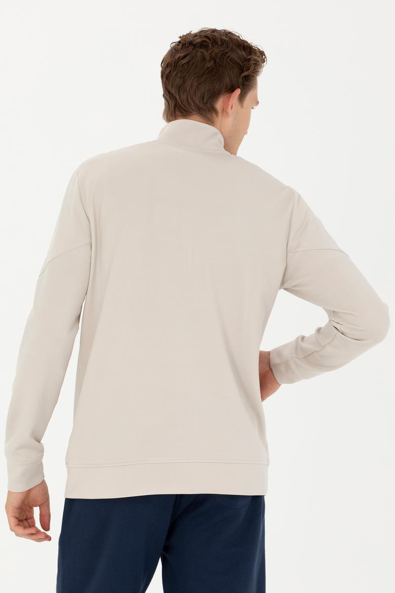 Erkek Bej Örme Hırka - 50277958011