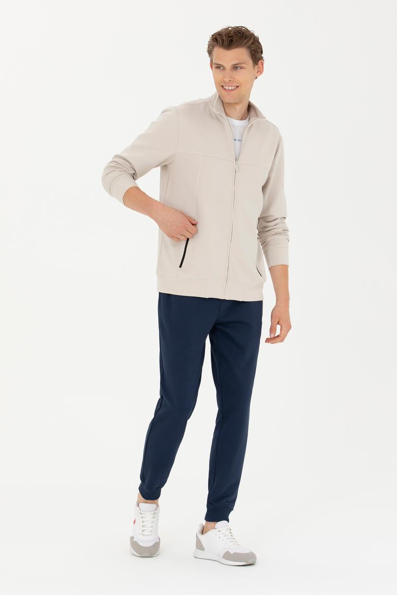 Erkek Bej Örme Hırka - 50277958011