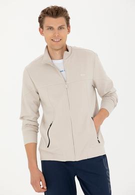 Erkek Bej Örme Hırka - 50277958011