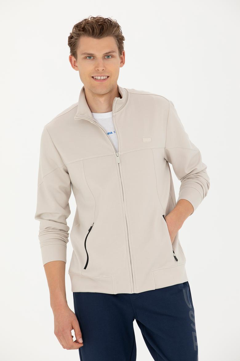 Erkek Bej Örme Hırka - 50277958011