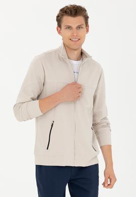 Erkek Bej Örme Hırka - 50277958011