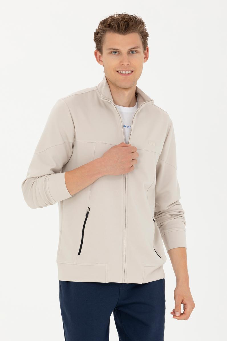 Erkek Bej Örme Hırka