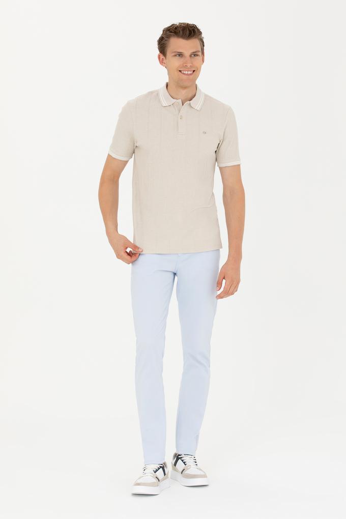 Erkek Açık Mavi Kanvas Pantolon