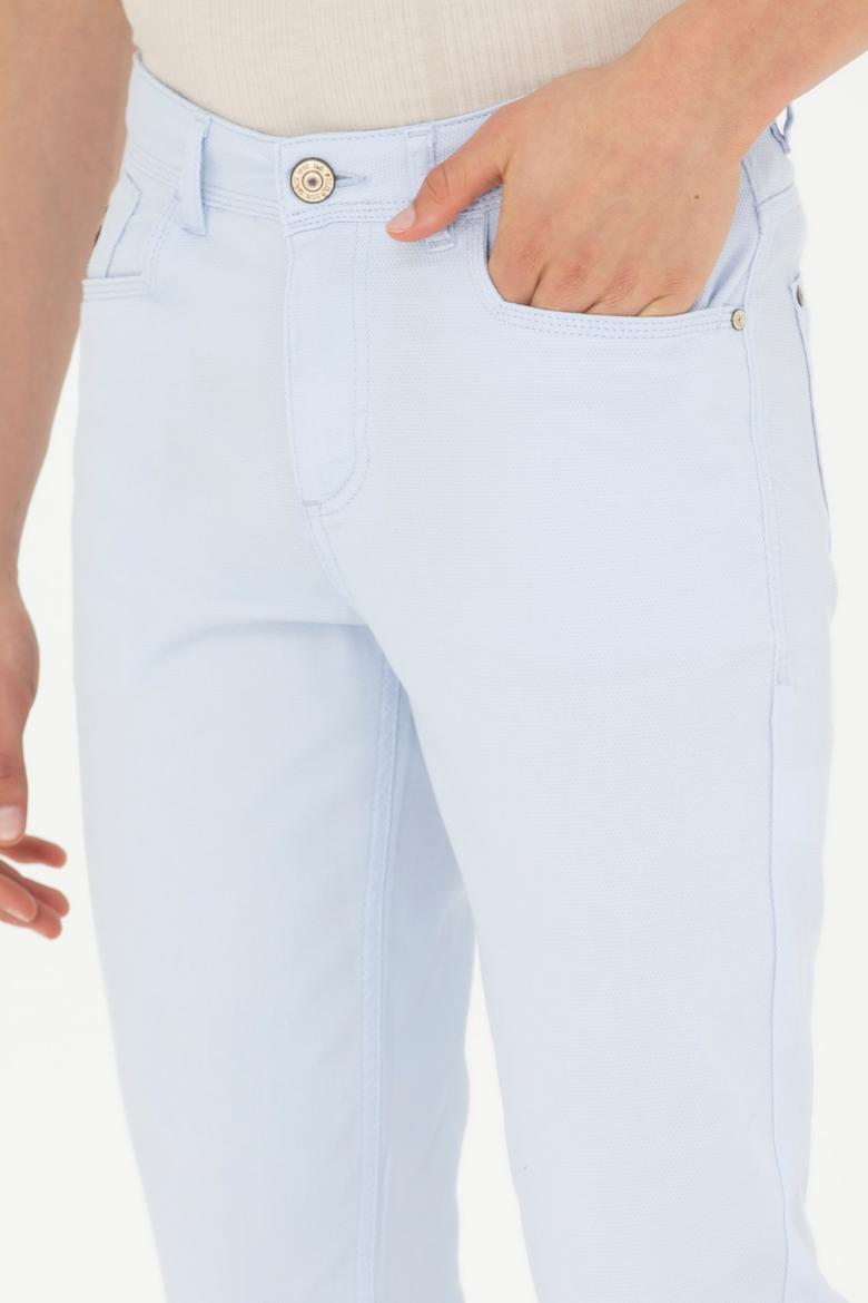 Erkek Açık Mavi Kanvas Pantolon - 50266049032