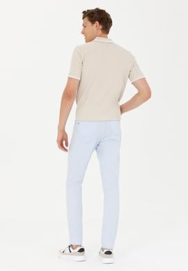 Erkek Açık Mavi Kanvas Pantolon - 50266049032