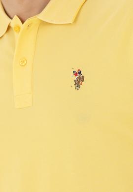 Erkek Koyu Sarı Basic Polo Yaka Tişört - 50262931073