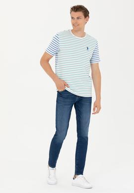 Erkek Mint Bisiklet Yaka Tişört - 50263240023