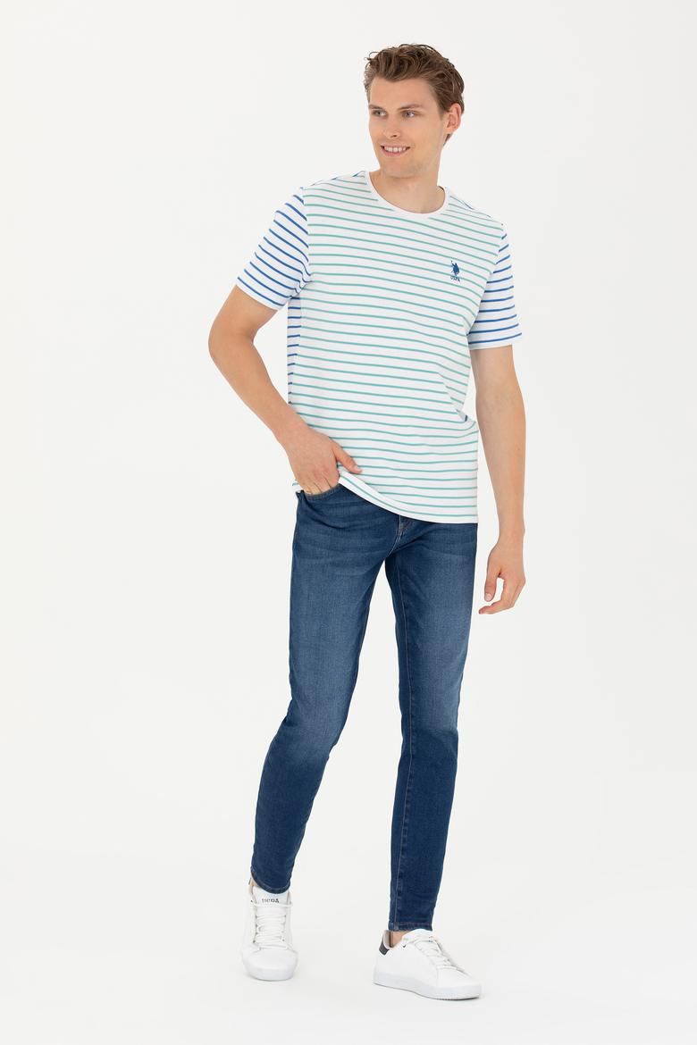 Erkek Mint Bisiklet Yaka Tişört - 50263240023