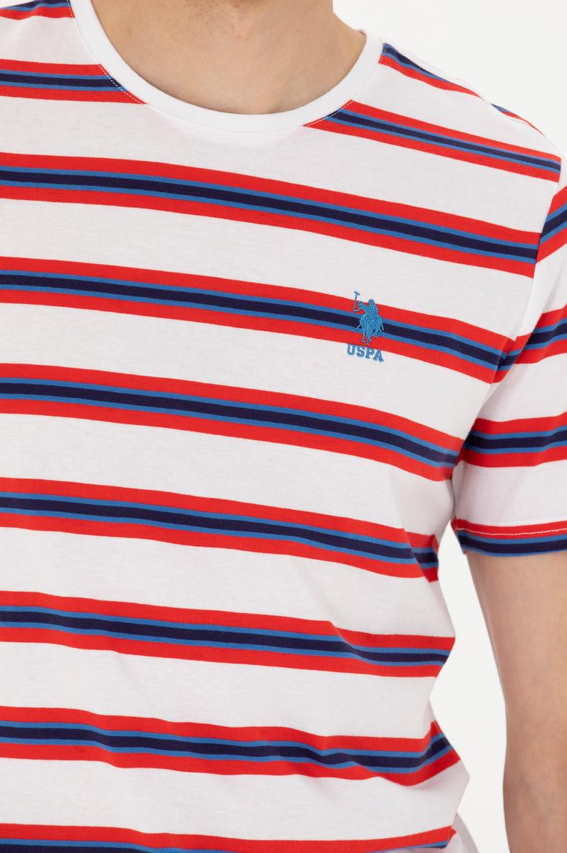 Erkek Beyaz Bisiklet Yaka Tişört