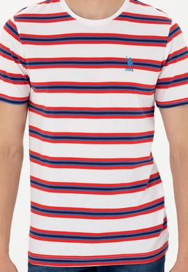 Erkek Beyaz Bisiklet Yaka Tişört - 50263261027