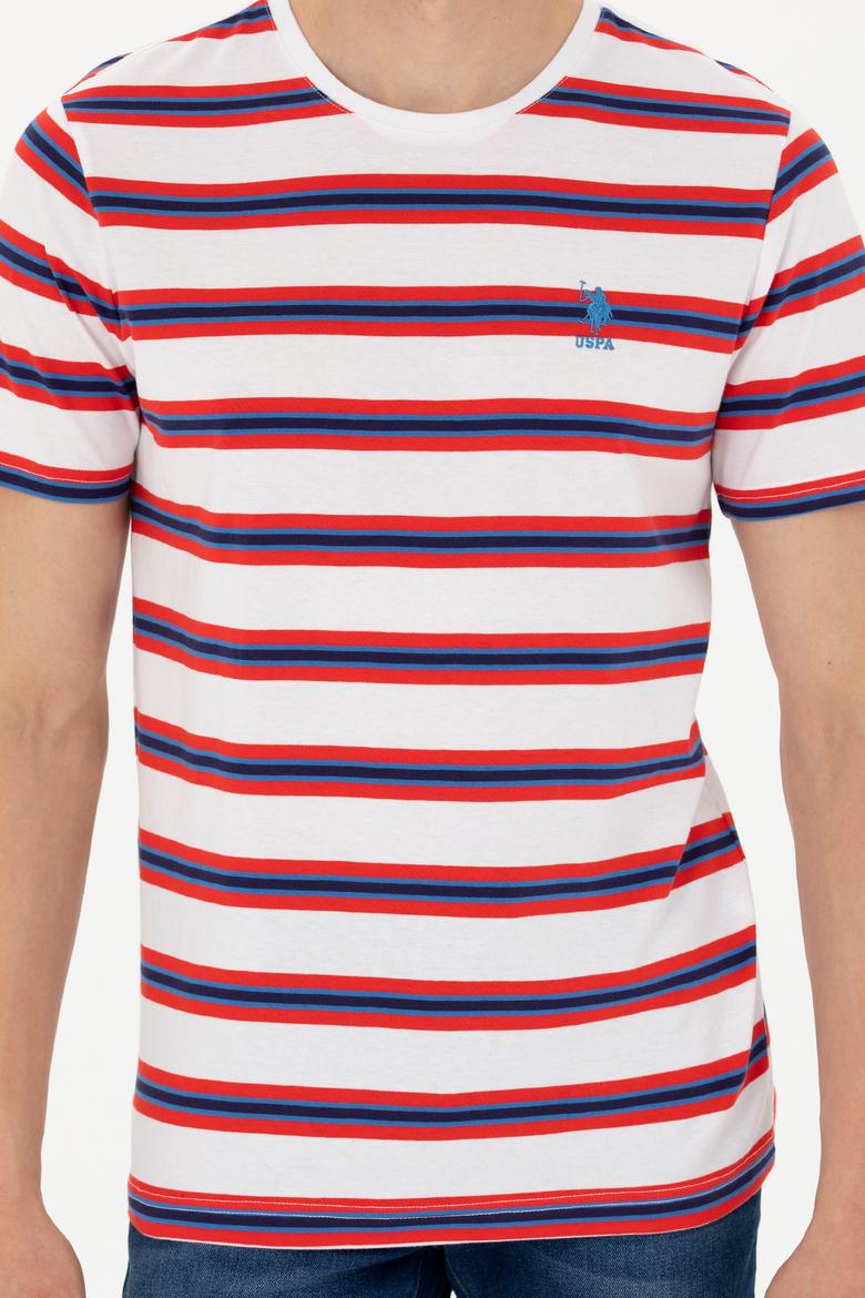 Erkek Beyaz Bisiklet Yaka Tişört - 50263261027