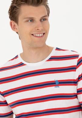 Erkek Beyaz Bisiklet Yaka Tişört - 50263261027