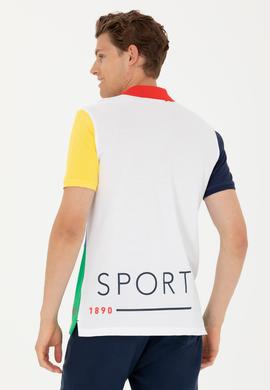 Erkek Beyaz Polo Yaka Tişört - 50263437006