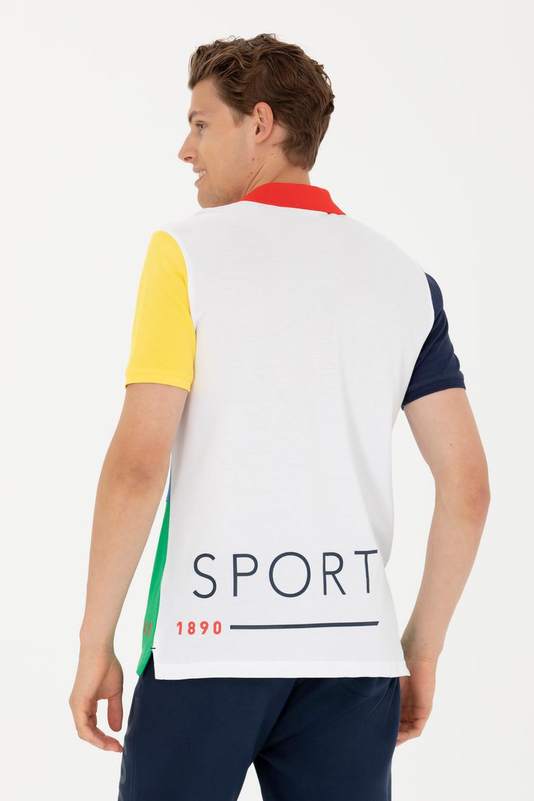 Erkek Beyaz Polo Yaka Tişört - 50263437006