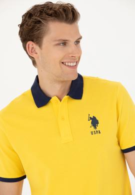 Erkek Koyu Sarı Polo Yaka Tişört - 50263444035