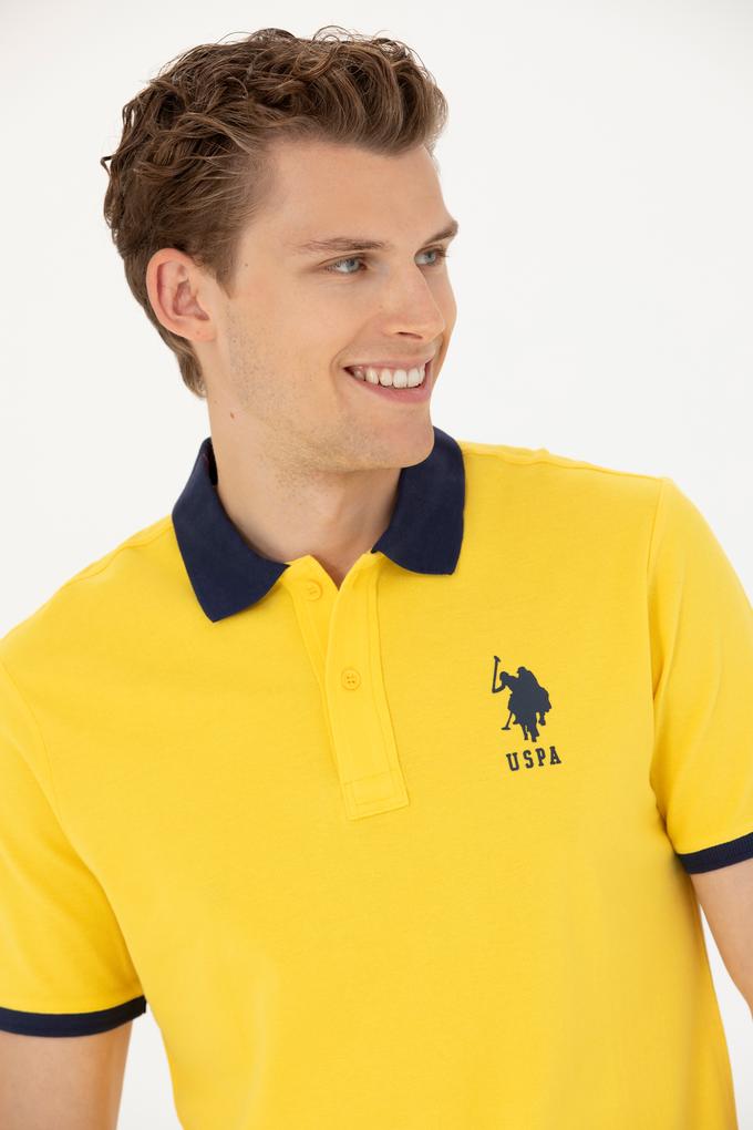 Erkek Koyu Sarı Polo Yaka Tişört