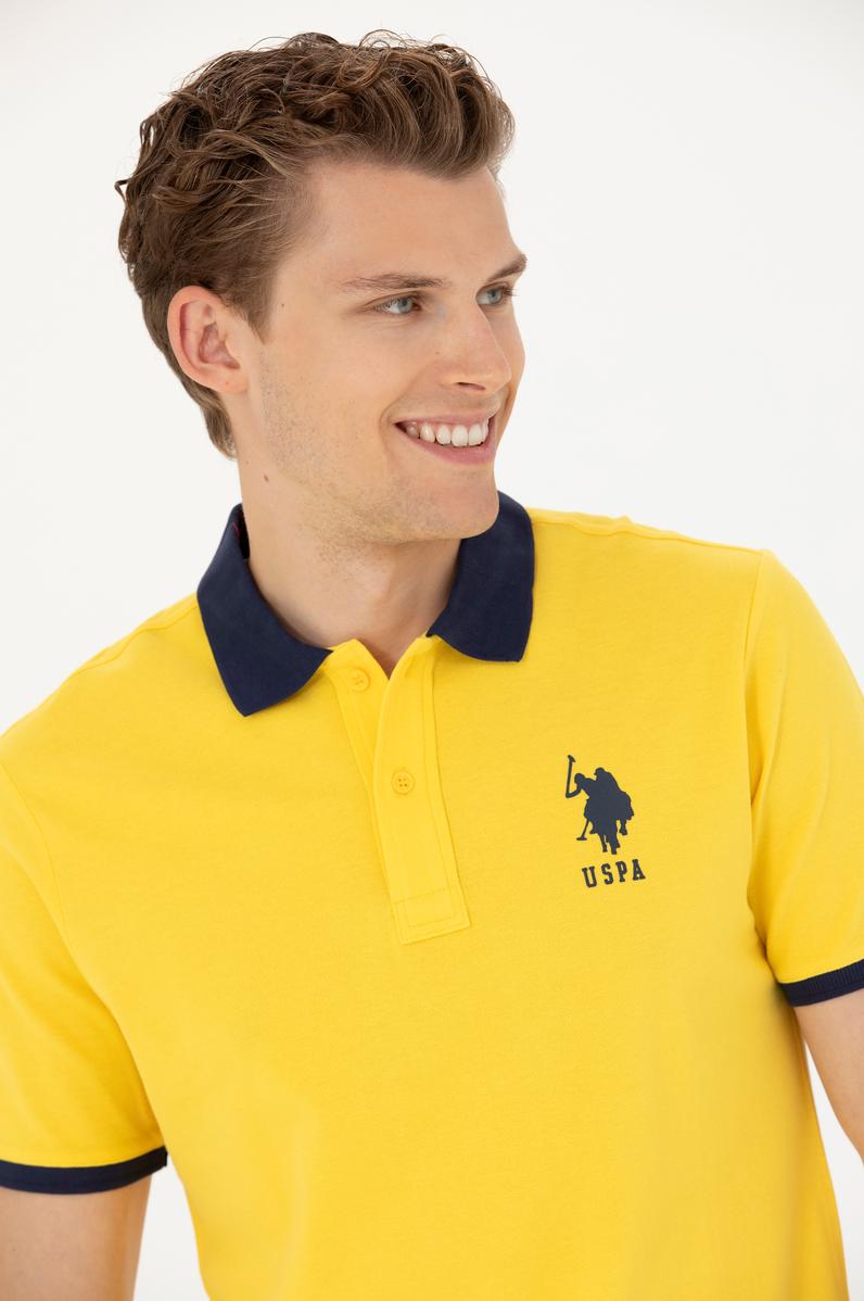 Erkek Koyu Sarı Polo Yaka Tişört