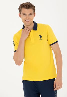Erkek Koyu Sarı Polo Yaka Tişört - 50263444035