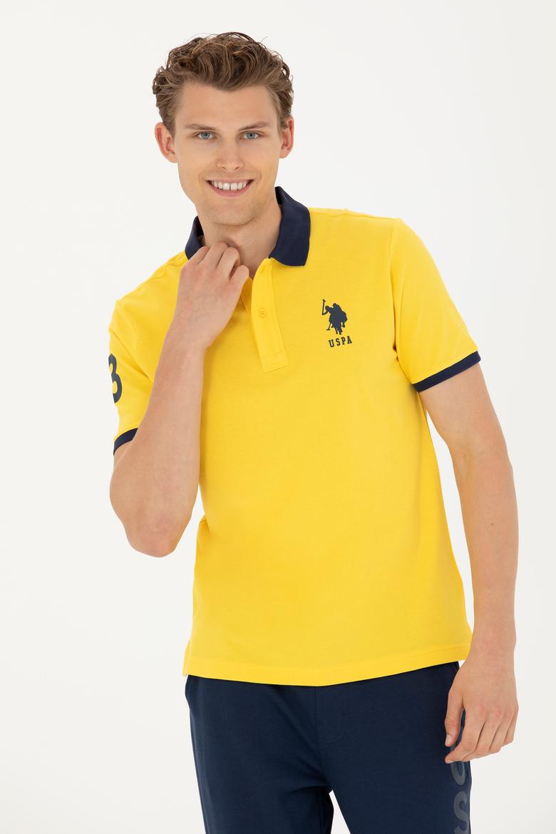 Erkek Koyu Sarı Polo Yaka Tişört - 50263444035
