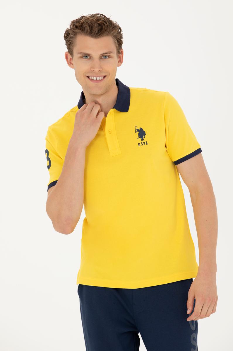 Erkek Koyu Sarı Polo Yaka Tişört