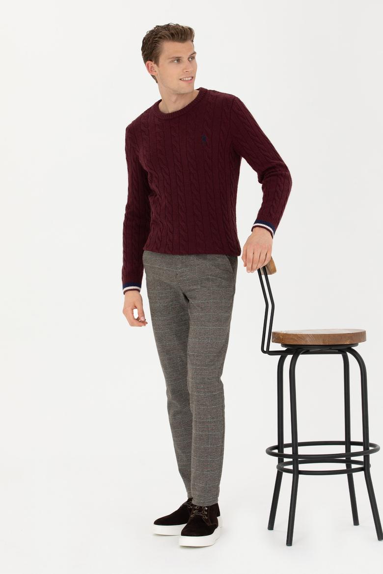 Erkek Slim Fit Haki Kanvas Pantolon