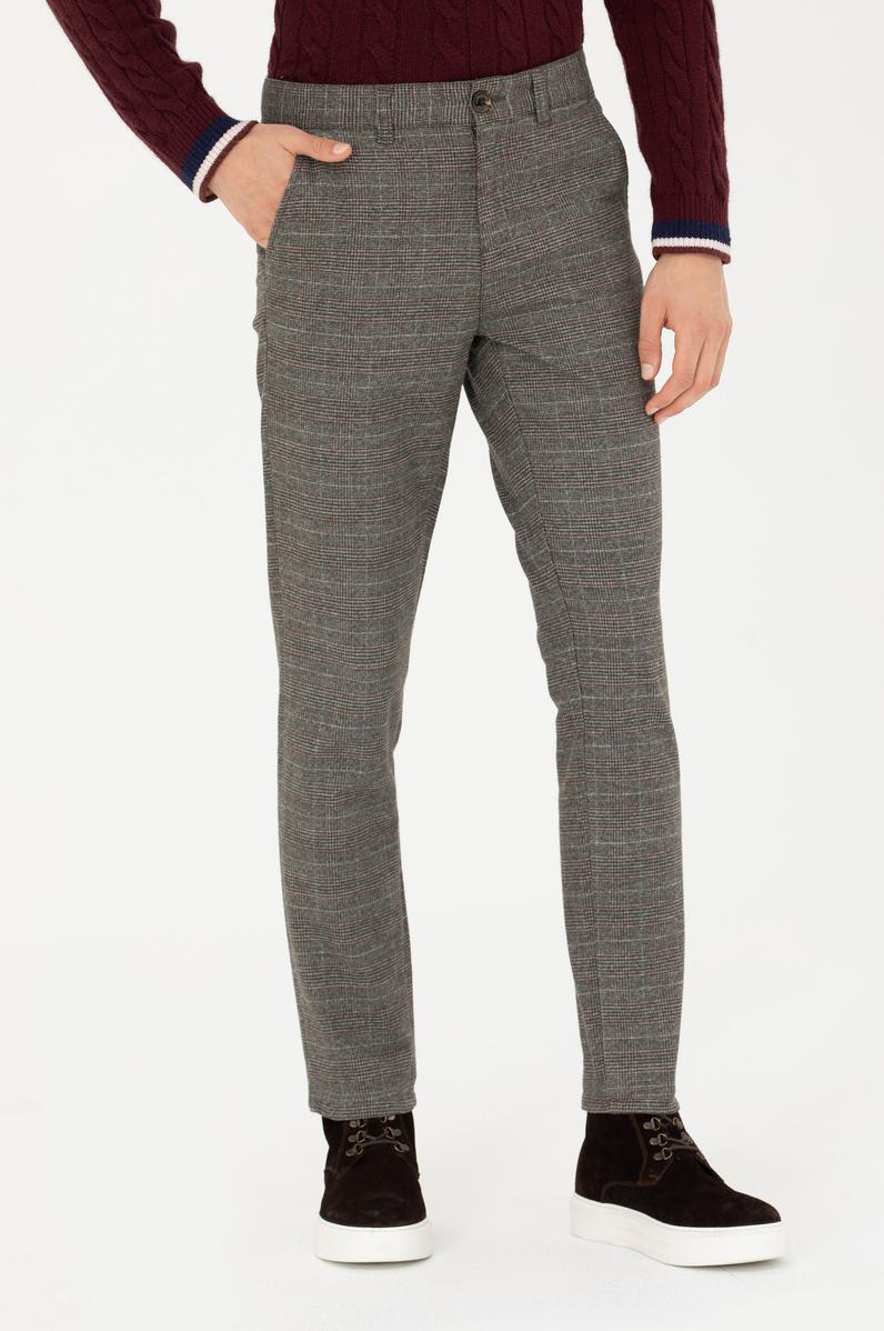 Erkek Slim Fit Haki Kanvas Pantolon