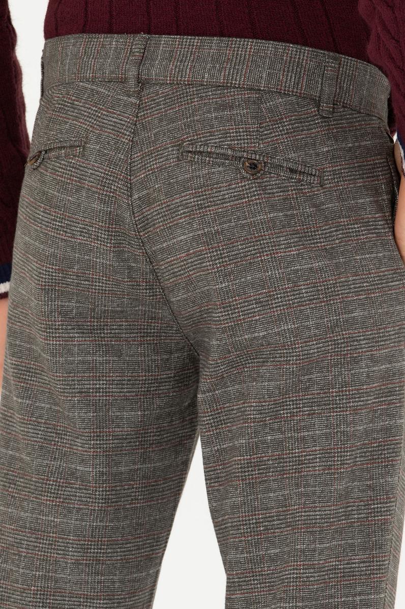 Erkek Slim Fit Haki Kanvas Pantolon