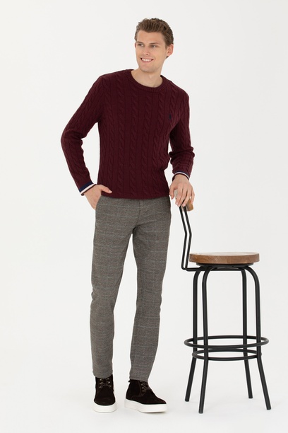 Erkek Slim Fit Haki Kanvas Pantolon