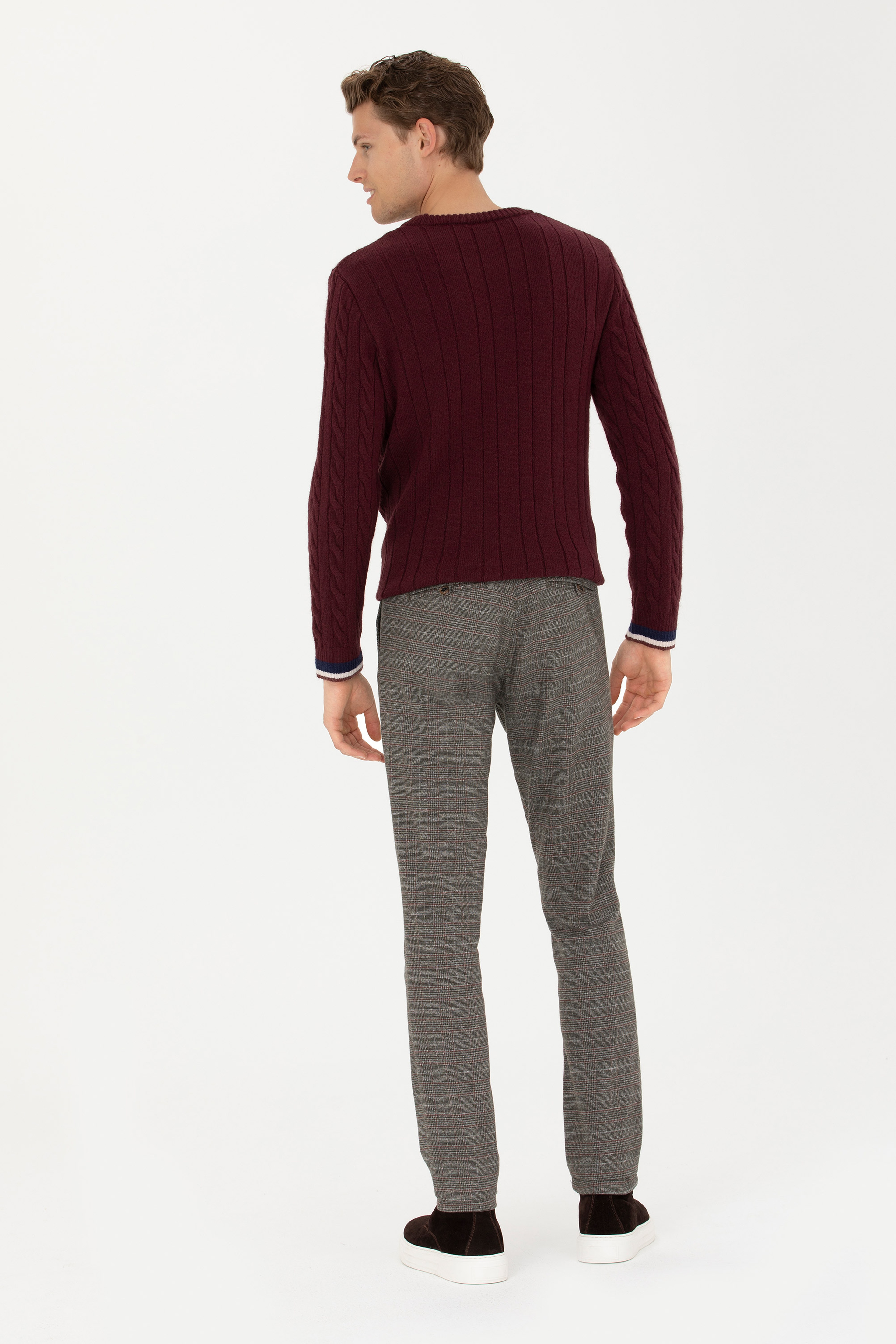 Erkek Slim Fit Haki Kanvas Pantolon - Image 4