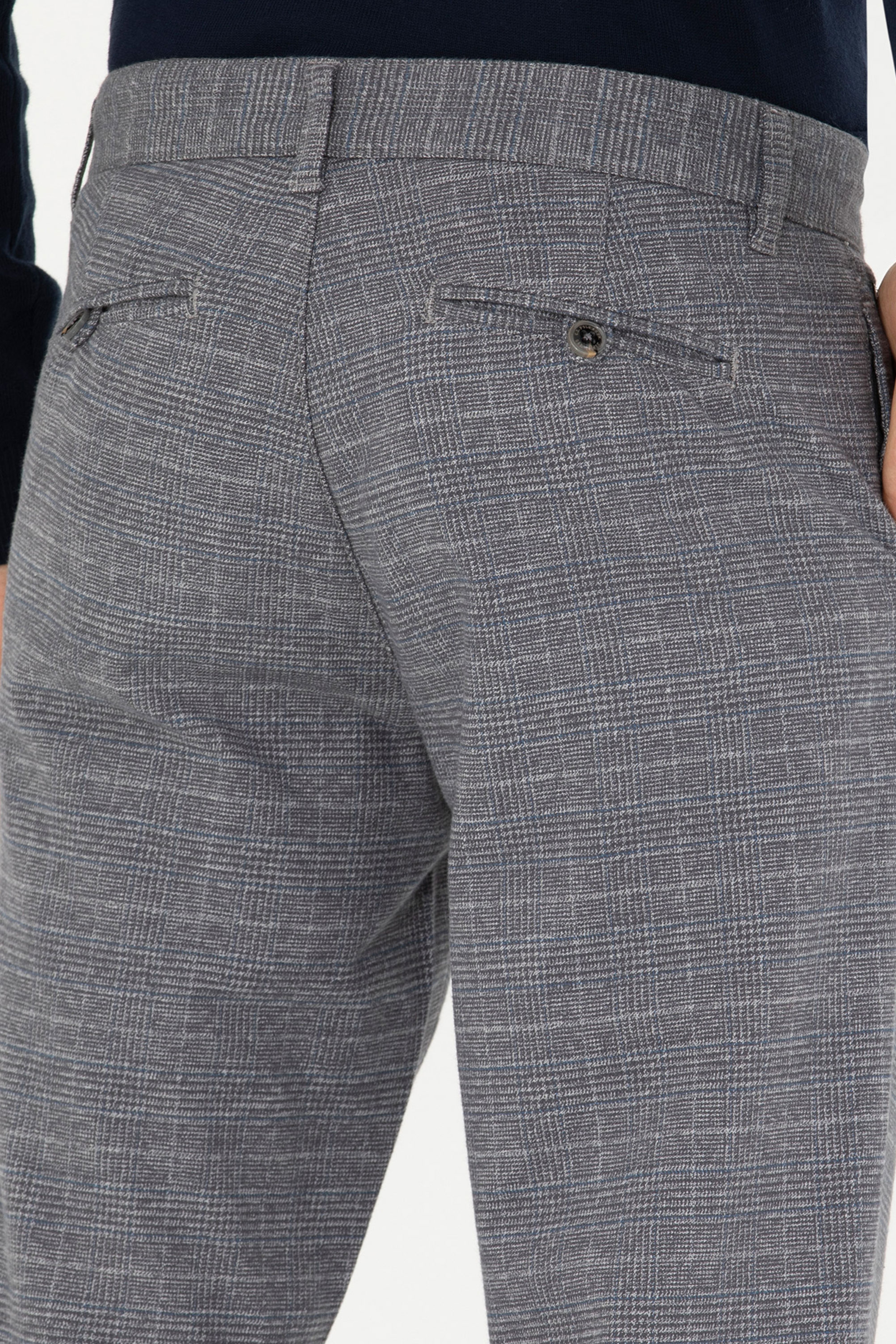 Erkek Slim Fit Gri Kanvas Pantolon - Image 7