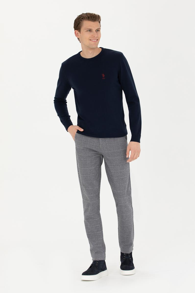 Erkek Gri Kanvas Pantolon