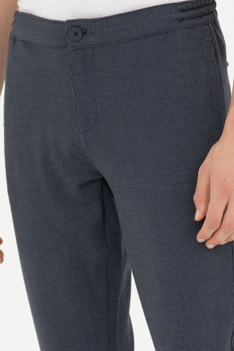 Erkek Slim Fit Lacivert Kanvas Pantolon - 50272340076
