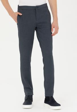 Erkek Slim Fit Lacivert Kanvas Pantolon - 50272340076