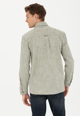 Erkek Haki Uzun Kollu Gömlek - 50272701005