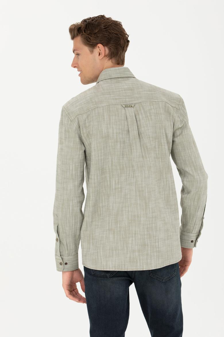 Erkek Haki Uzun Kollu Gömlek - 50272701005